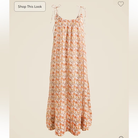 NWT JCREW Floaty tie-shoulder dress in ramie - Picture 3 of 8